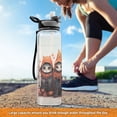 thumbnail image 6 of Cats Halloween Pumpkin Sports Water Bottle Portable Travel Mug 32oz BPA Free Leak Proof Straw Transparent Tritan for Gym Yoga Cycling Camping, 6 of 7