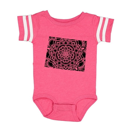 

Inktastic Wyoming Silhouette Mandala Gift Baby Boy or Baby Girl Bodysuit