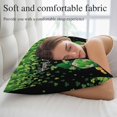 thumbnail image 5 of St. Patrick's Day Pillow Covers, Linen Long Throw Pillow Case, Spring Lucky Shamrocks Green Gnomes Black Holiday Pillow Protector Decorative Cushion Cover for Living Room/Bedroom 20" x 26", 5 of 8