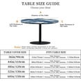thumbnail image 2 of Round Fitted Tablecloth with Elastic Edge Design Table Cover Waterproof Stain-Resistant Wipeable Table Cloth Best for 38"-42" Round Tables Mountain Peak, 2 of 4