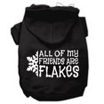 thumbnail image 1 of All My Friends Are Flakes Screen Print Pet Hoodies Black Size L (14), 1 of 1