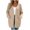 Khaki, variant on Women's V-Neck Open Front Mid-Length Knit Cardigan Ghalytn Long Sleeve Casual Outerwear with Pockets