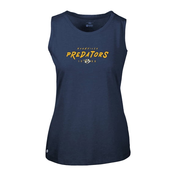 Women's Levelwear  Navy Nashville Predators  Macy Scratched Tank Top