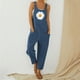 thumbnail image 2 of Ichuanyi Womens Swimsuits Clearance Womens Fashion Ethnic Style Printing Buttons Pocket Suspender Jumpsuit Ichuanyi Ichuanyi, 2 of 4