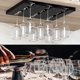 thumbnail image 3 of Estante de plástico para copas de vino, soporte para copas de vino, almacenamiento de copas, copas de vino, paquete de 2 perchas de cocina, negro, 3 of 5