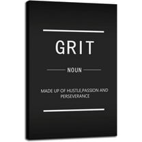 Motivational Canvas Wall Art Painting Poster Grit Noun Inspirational Entrepreneur Quotation Office Decoration Print Frame Artwork 12x18