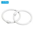 thumbnail image 3 of Unique Bargains 30mm Loose Leaf Binder Rings, 12Pack 2.2mm Metal Flash Card Book Binding Rings for Key Chain Card, White, 3 of 7
