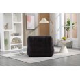 thumbnail image 3 of Fluffy Bean Bag Chair with Ottoman, Large Lazy Sofa with Memory Foam, Padded Floor Sofa with Footstool, Lazy Lounge Chair with Backrest for Living Room, Bedroom, Gaming Room, Black, 3 of 9