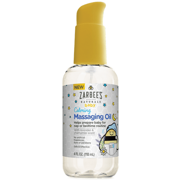 Zarbee's Naturals Baby Calming Massage Oil with Lavender and Chamomile Scent 4 fl oz Walmart