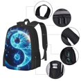thumbnail image 2 of Disketp Blue Yin And Yang Mochila Minimalista de Gran Capacidad, Mochila de Viaje para Escuela, Trabajo o Uso Diario, 2 of 6