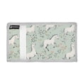 thumbnail image 2 of JIALIOU Nylon Trifold Card Wallet with ID Window Zipper Pocket for Men Women Teen White Horses and Flower, 2 of 7
