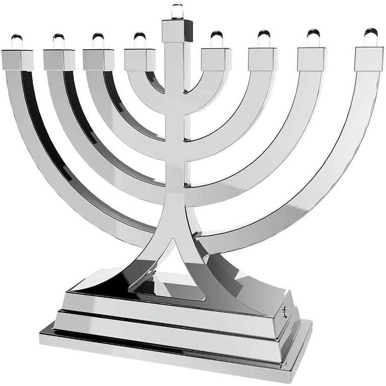 Zion Judaica Mini LED Menorah, Silver, Battery or USB photo 8