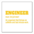 thumbnail image 1 of DistinctInk Custom Bumper Sticker - 6" x 6" Decorative Decal - White Background - Engineer Definition - Caffeine and Last Minute, 1 of 2