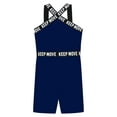 thumbnail image 3 of vastwit Kids Girls One Piece Athletic Swimsuit Criss Cross Bathing Suit Summer Beach Sports Swimwear Navy Blue 8, 3 of 5
