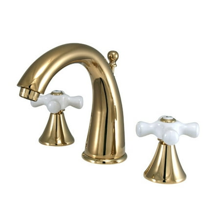 UPC 663370066481 product image for Kingston Brass KS297. PX Naples Widespread Bathroom Faucet with Brass Pop-Up Dra | upcitemdb.com