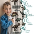 thumbnail image 3 of Blackout Kids Curtains,Beige Cartoon Dinosaurs Illustrations Pattern Childrens Insulated Curtains Set Of 2,Bedroom Essentials,Toddler Room Decor 52"x63", 3 of 5