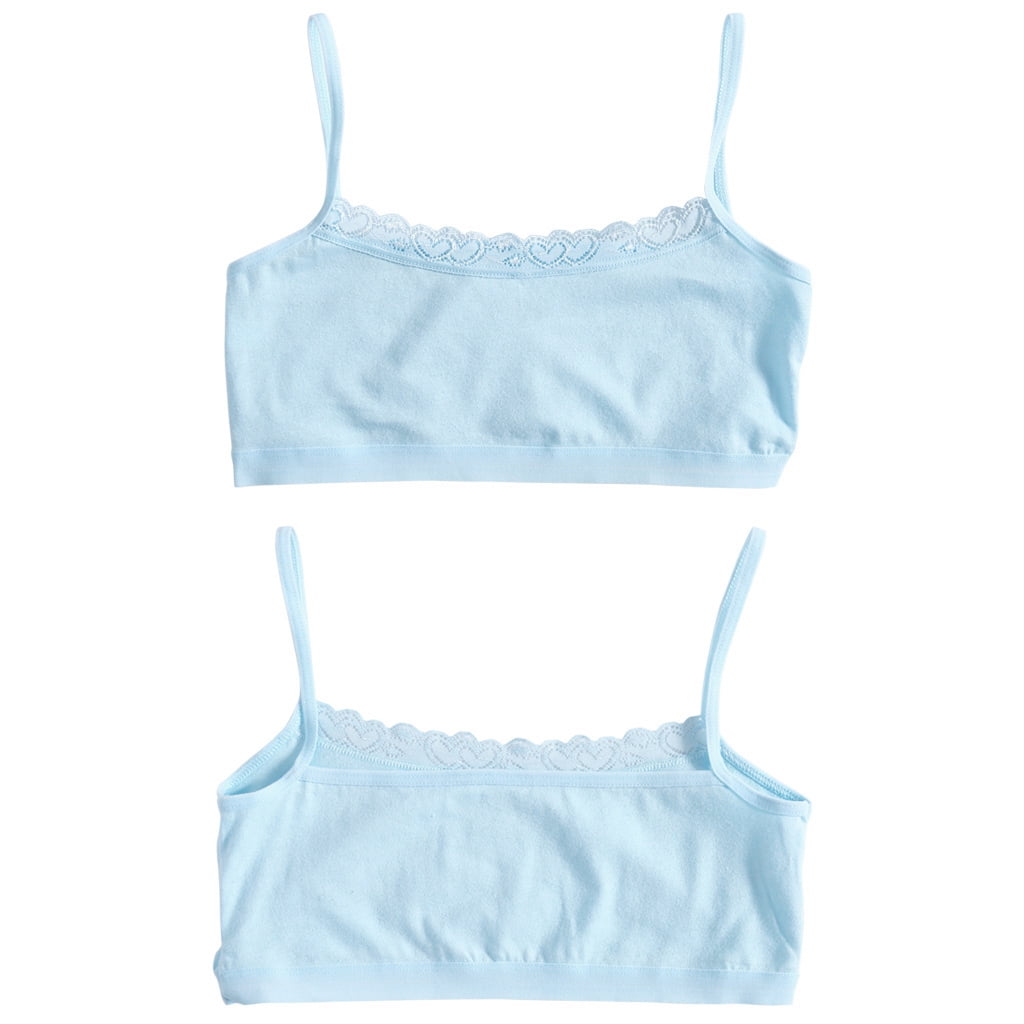 4pcs/Lot Growing Girl Top Bra Underwear Big Girl Cute Printing Tops Kid Breathable  Cotton Bras Growing Under Shirts Size 130-160 - AliExpress