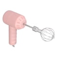 thumbnail image 2 of Batidor de huevos eléctrico y espumador de leche, 2 varillas para mezclar, perfecto para uso doméstico - Batidora de mano portátil recargable por USB de color rosa, 2 of 8