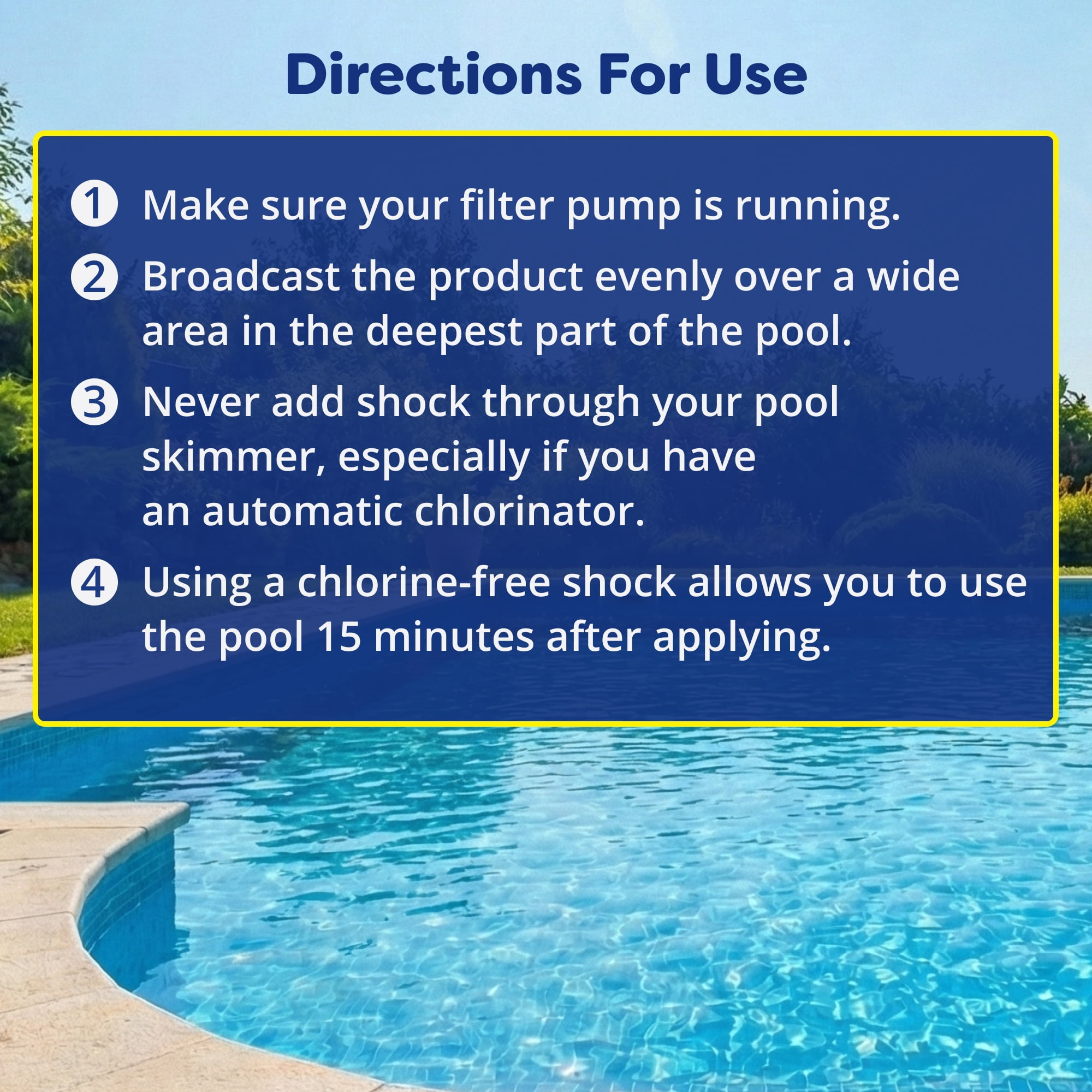 In The Swim Chlorine-Free Pool Shock – Quick Dissolving, Fast-Acting, Shock-Oxidizer for Swimming Pools and Spas - 6 x 1 Pound Bags Y8205