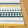 thumbnail image 3 of SAFAVIEH Montauk Kenyon Southwestern Cotton Area Rug, Yellow/Ivory, 6' x 6' Square, 3 of 8