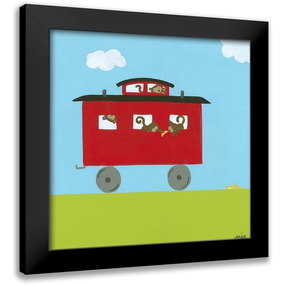 Vess, June Erica 12x12 Black Modern Framed Museum Art Print Titled - Circus Train IV