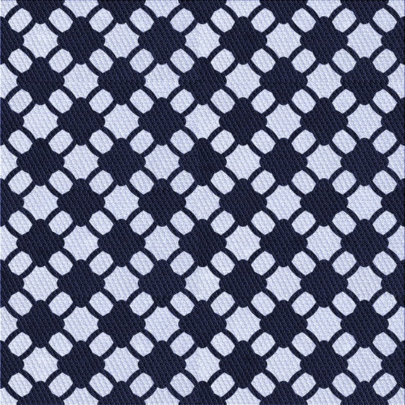 Ahgly Company Indoor Square Patterned Night Blue Area Rugs, 7' Square