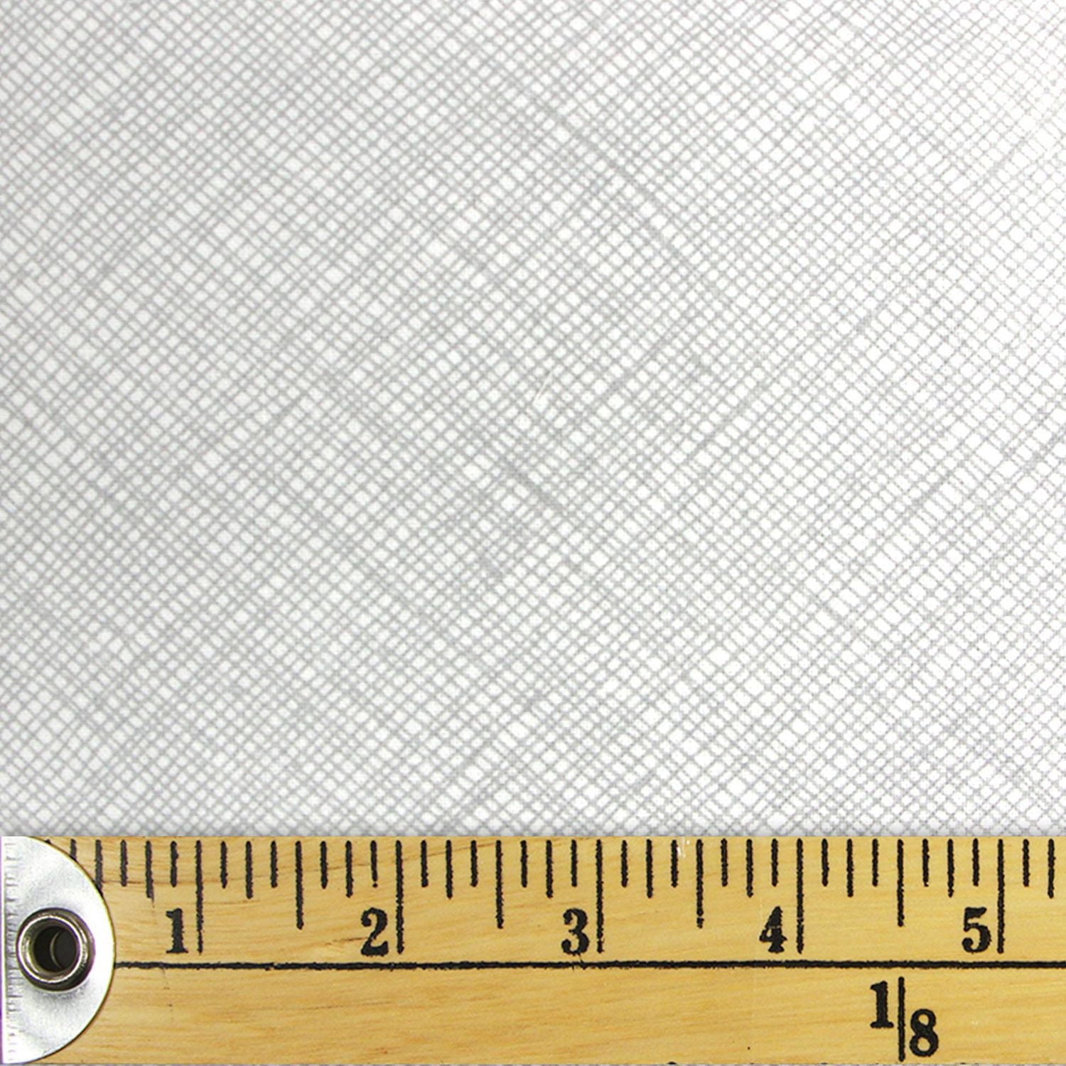 Fabric Creations White with Grey Pencil Crosshatch Fat Quarter Pre-Cut Fabric - 18" x 21" / 45cm x 53cm