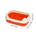 thumbnail image 3 of Semi Enclosed High Bar Litter Box With Splashs Proof Designs Provides Ample Space For Cats Includes Shovel For Kittens, 3 of 6