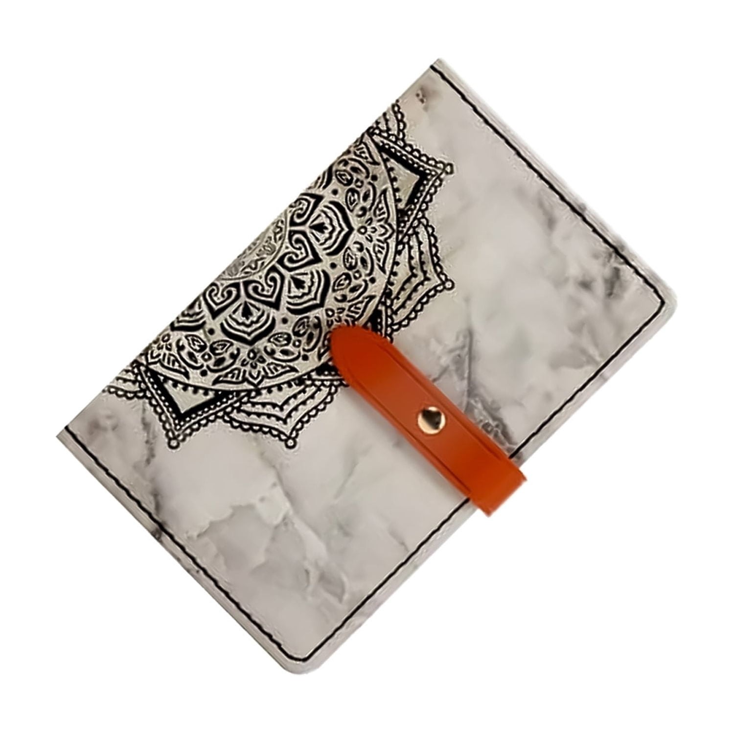 Universal Datura Flower Leather Card Holder for Phone Back - Black