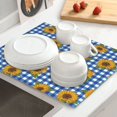 thumbnail image 6 of Uemuo Sunflowers Pattern Dish Drying Mat,16*18 inch Absorbent Dish Drainer Kitchen Counter,Large Size Dish Drying Pad for Countertops,Sinks,Draining Racks, 6 of 6