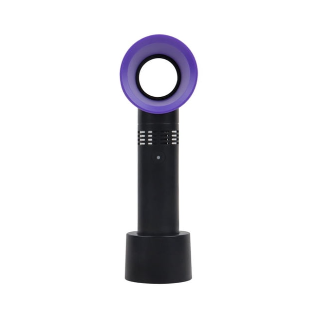 Ventilador portátil sin aspas, miniventilador de mano de funcionamiento silencioso, funciona con batería recargable por USB, fácil limpieza, ajuste de tres velocidades, opciones de carga versátiles