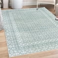 thumbnail image 1 of Geometric Decorative Rug, Abstract Design Lattice Print of Vintage Mesh Grid Intersecting Artwork, Quality Carpet for Bedroom Dorm and Living Room, 6 Sizes, Dark Sea, by Ambesonne, 1 of 4