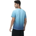 thumbnail image 2 of Weilanxin Swim Shirts Short Sleeve for Men Quick Dry Running UPF50+ Sun Protection Rash Guard Top Moon Blue Gradual Grey Blue XL, 2 of 7