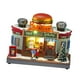 thumbnail image 4 of Estatua de pueblo navideño, figura de comida rápida, artesanía con luz LED, parte superior giratoria hecha a mano, adorno navideño para escritorio, Forma de hamburguesa, 4 of 8