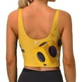 thumbnail image 3 of PAYOHTO Women's Sports Vest Yellow Headphones Quick-drying Breathable Lightweight Elastic Exercise Daily Wear Summer Gift, 3 of 7