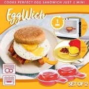 Eggwich 2 Set Egg Cooker Eggwich Microwave Egg Muffin Omelet Cooker Pan BPA Free
