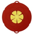 thumbnail image 2 of 28CM Silicone Pot Lid Cover - Anti Overflow Dustproof Spill Stopper for Kitchen Cooking with Fan Shaped Holes, Easy to Lift, Dishwasher Safe, 2 of 8