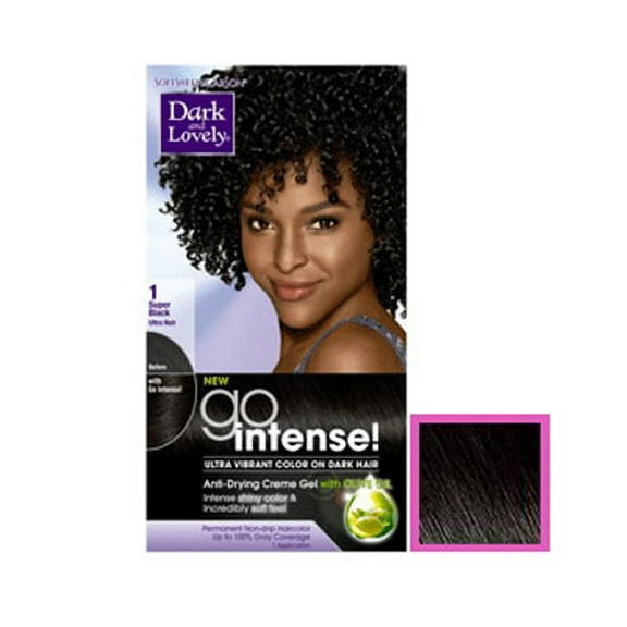 Dark And Lovely Go Intense 66 Hair Color, Super Black - 1 Kit