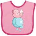 thumbnail image 3 of Inktastic Cute Axolotl Sitting on a Bubble Boys or Girls Baby Bib, 3 of 4