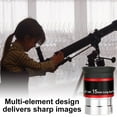 thumbnail image 2 of Ocular telescopio astronómico 1.25 pulgadas 68 grados Ocular monocular gran angular con protector de goma, 15 mm Speravity  OD000327-03B, 2 of 7