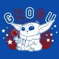 thumbnail image 2 of Boy's Star Wars: The Mandalorian Fourth of July Cute Grogu  Graphic Tee Royal Blue Large, 2 of 5