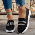 thumbnail image 6 of XIMIN Women Orthopedic Arch Support Woven Mesh Breathable Soft Sneakers Slip On Wide Diabético Footwear Standing All Day Comfortable Summer Shoes (6, Black), 6 of 9