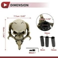 thumbnail image 4 of Perillas de cambio de marcha únicas de 10 cm, calavera de resina para vehículos automáticos y manuales con 3 adaptadores, color beige, 1 juego, 4 of 7