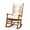 Beige, variant on ROFIEJOX 2-Piece Rocking Chair Cushion Set, Chenille Back and Seat Cushions with Non-Slip Bottom and 6 Ties, 28.4" x 19" Back, 19" x 19" Seat, Brown