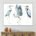 thumbnail image 2 of Designart 'Portrait Of Heron Birds II' Traditional Framed Canvas Wall Art Print, 2 of 5