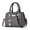 Dark Grey, variant on Women's Casual Leather Messenger Bag, Large Capacity Shoulder Handbag with Bead Charm, Dark Grey, 1pc
