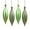 Celadon, variant on Vickerman 5.5" Red Finial Drop Christmas Ornament, Assorted 4 Finish, 8 per Pack