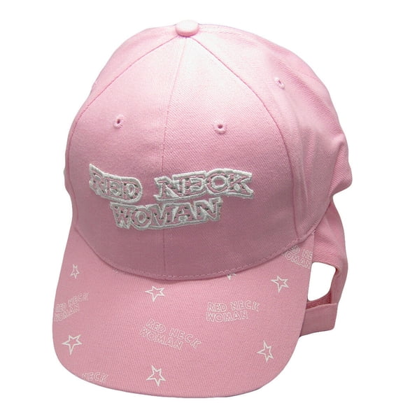 Red Neck Redneck Woman Stars Girl Pink Embroidered Cap Hat RAM