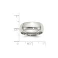 thumbnail image 3 of Gem & Harmony Mens Sterling Silver 8mm Comfort Fit Wedding Band Ring for Men, 3 of 4