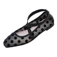 thumbnail image 2 of Jamicy Flats Shoes for Women Polka Dots Mesh Ballet Flats Bowknot Pointed Toe Ballerina Flats Closed Toe Comfortable Casual Work Shoes, 2 of 8